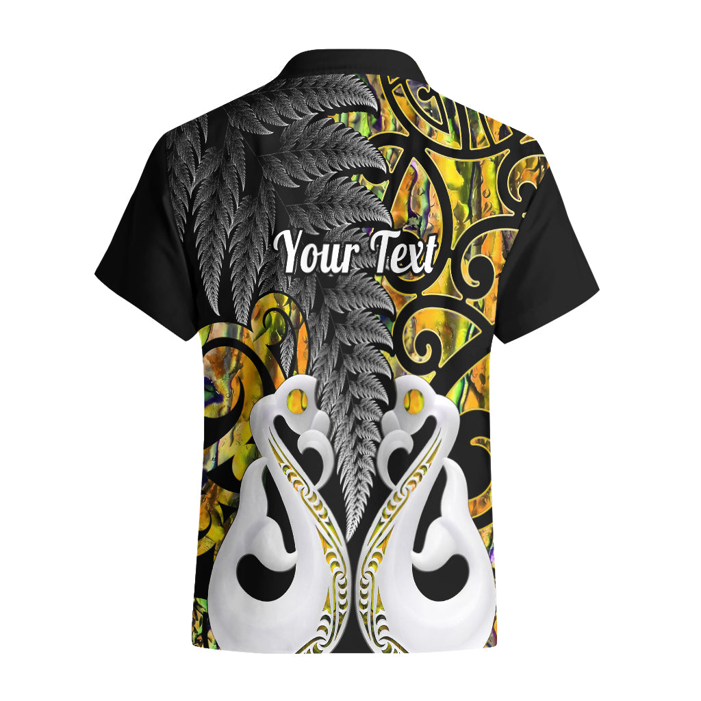 Personalised New Zealand Hawaiian Shirt Te Manaia Mangopare Maori And Fern Gold Style LT14 - Polynesian Pride