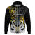 Custom New Zealand Hoodie Te Manaia Mangopare Maori and Fern Gold Style LT14 Zip Hoodie Gold - Polynesian Pride