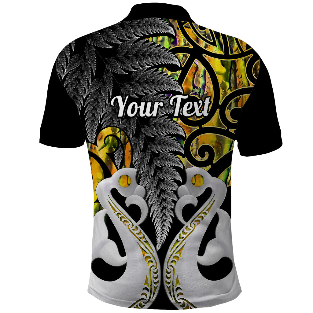 Custom New Zealand Polo Shirt Te Manaia Mangopare Maori and Fern Gold Style LT14 - Polynesian Pride