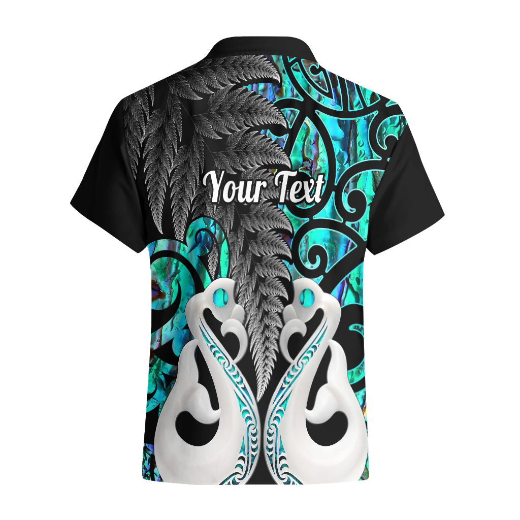 Personalised New Zealand Hawaiian Shirt Te Manaia Mangopare Maori And Fern Turquoise Style LT14 - Polynesian Pride