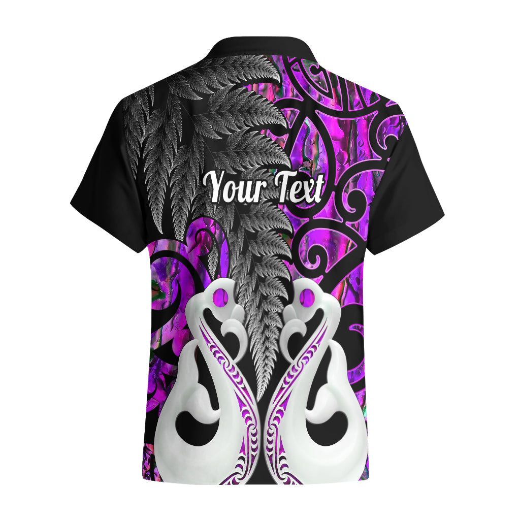 Personalised New Zealand Hawaiian Shirt Te Manaia Mangopare Maori And Fern Purple Style LT14 - Polynesian Pride