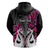 Custom New Zealand Hoodie Te Manaia Mangopare Maori and Fern Pink Style LT14 - Polynesian Pride