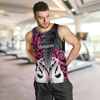 Personalised New Zealand Men Tank Top Te Manaia Mangopare Maori And Fern Pink Style LT14 - Polynesian Pride
