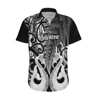 Personalised New Zealand Hawaiian Shirt Te Manaia Mangopare Maori And Fern Black Style LT14 Black - Polynesian Pride