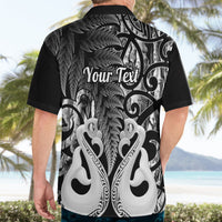 Personalised New Zealand Hawaiian Shirt Te Manaia Mangopare Maori And Fern Black Style LT14 - Polynesian Pride