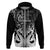 Custom New Zealand Hoodie Te Manaia Mangopare Maori and Fern Black Style LT14 Zip Hoodie Black - Polynesian Pride