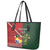 Custom Samoa And Ireland Rugby Leather Tote Bag Ikale Tahi With Shamrocks