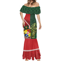Custom Samoa And Ireland Rugby Mermaid Dress Ikale Tahi With Shamrocks