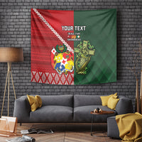Custom Samoa And Ireland Rugby Tapestry Ikale Tahi With Shamrocks
