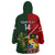 Custom Samoa And Ireland Rugby Wearable Blanket Hoodie Ikale Tahi With Shamrocks