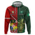 Custom Samoa And Ireland Rugby Zip Hoodie Ikale Tahi With Shamrocks