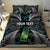 Personalised New Zealand Toki Bedding Set Silver Fern Mix Aotearoa Maori Pattern