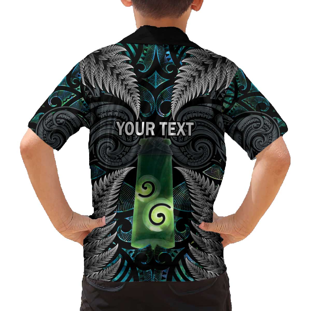 Personalised New Zealand Toki Family Matching Puletasi and Hawaiian Shirt Silver Fern Mix Aotearoa Maori Pattern LT14 - Polynesian Pride