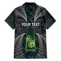 Personalised New Zealand Toki Family Matching Puletasi and Hawaiian Shirt Silver Fern Mix Aotearoa Maori Pattern LT14 - Polynesian Pride