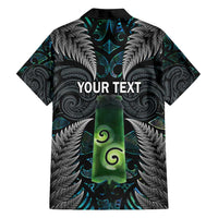 Personalised New Zealand Toki Family Matching Tank Maxi Dress and Hawaiian Shirt Silver Fern Mix Aotearoa Maori Pattern