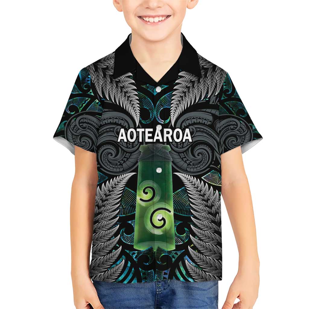Personalised New Zealand Toki Hawaiian Shirt Silver Fern Mix Aotearoa Maori Pattern