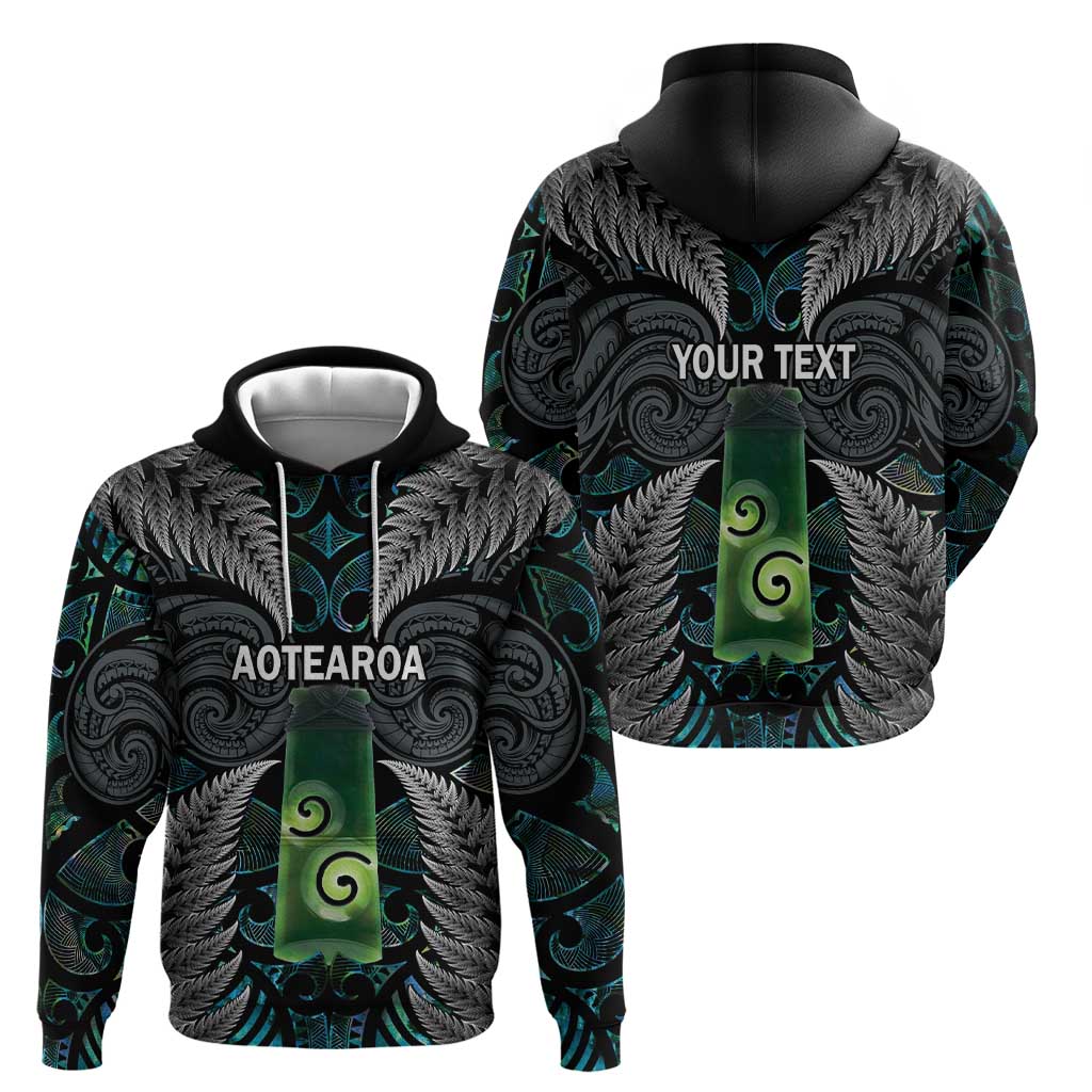 Personalised New Zealand Toki Zip Hoodie Silver Fern Mix Aotearoa Maori Pattern LT14 - Polynesian Pride