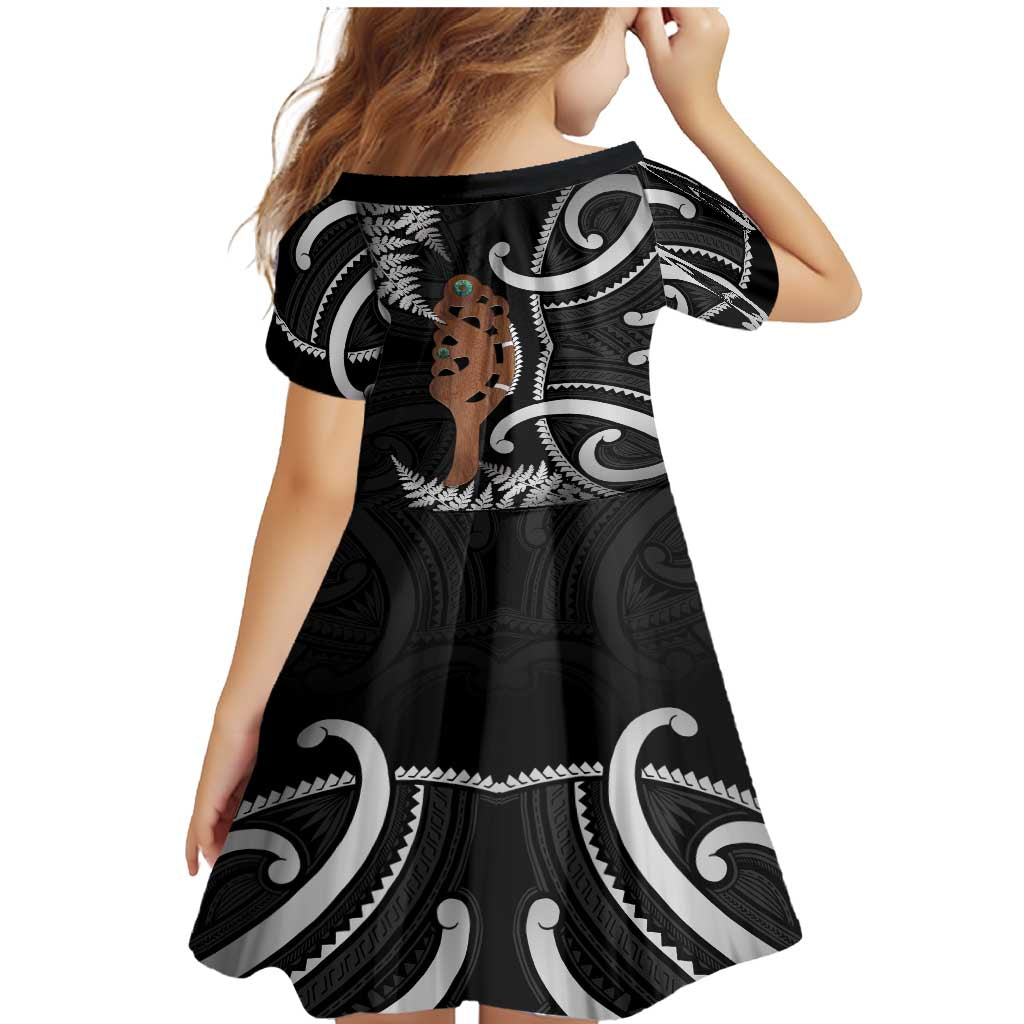 New Zealand Maripi Family Matching Mermaid Dress and Hawaiian Shirt Silver Fern Mix Aotearoa Maori Pattern