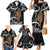New Zealand Maripi Family Matching Mermaid Dress and Hawaiian Shirt Silver Fern Mix Aotearoa Maori Pattern