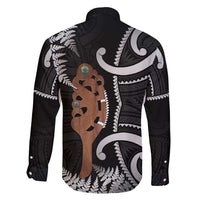 New Zealand Maripi Family Matching Off Shoulder Short Dress and Hawaiian Shirt Silver Fern Mix Aotearoa Maori Pattern