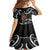 New Zealand Maripi Family Matching Puletasi and Hawaiian Shirt Silver Fern Mix Aotearoa Maori Pattern