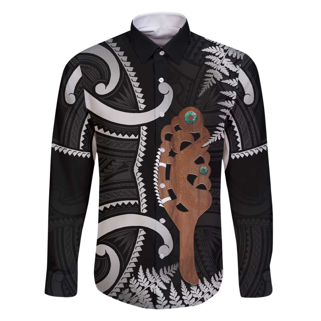 New Zealand Maripi Family Matching Short Sleeve Bodycon Dress and Hawaiian Shirt Silver Fern Mix Aotearoa Maori Pattern