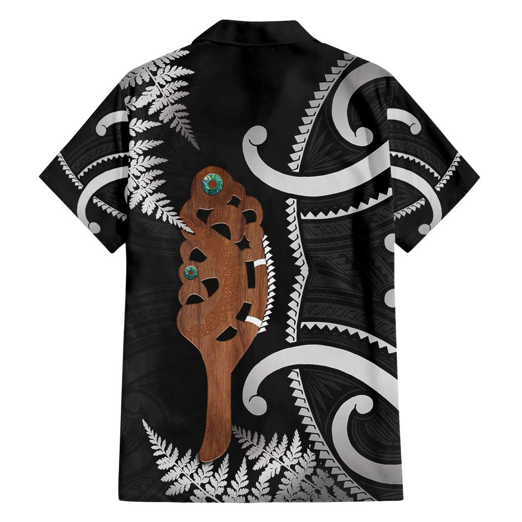 New Zealand Maripi Family Matching Summer Maxi Dress and Hawaiian Shirt Silver Fern Mix Aotearoa Maori Pattern LT14 - Polynesian Pride