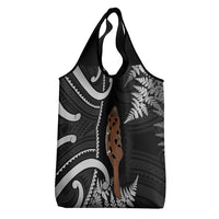 New Zealand Maripi Grocery Bag Silver Fern Mix Aotearoa Maori Pattern