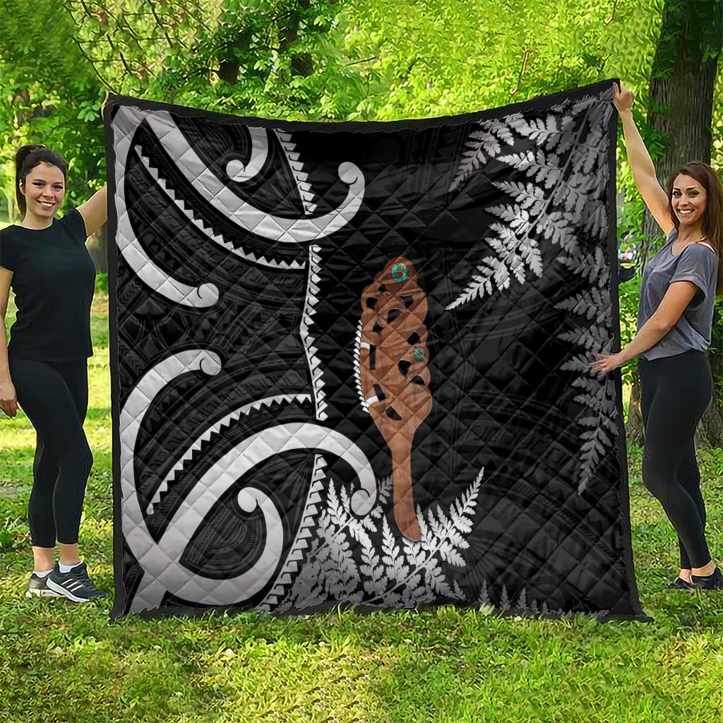 New Zealand Maripi Quilt Silver Fern Mix Aotearoa Maori Pattern