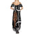 New Zealand Maripi Summer Maxi Dress Silver Fern Mix Aotearoa Maori Pattern