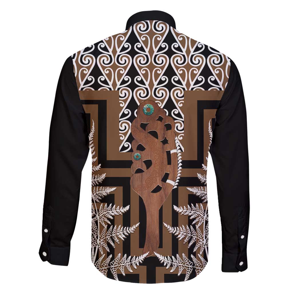 New Zealand Family Matching Mermaid Dress and Hawaiian Shirt Maori Maripi Knife With Poutama Art LT14 - Polynesian Pride