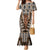 New Zealand Family Matching Mermaid Dress and Hawaiian Shirt Maori Maripi Knife With Poutama Art