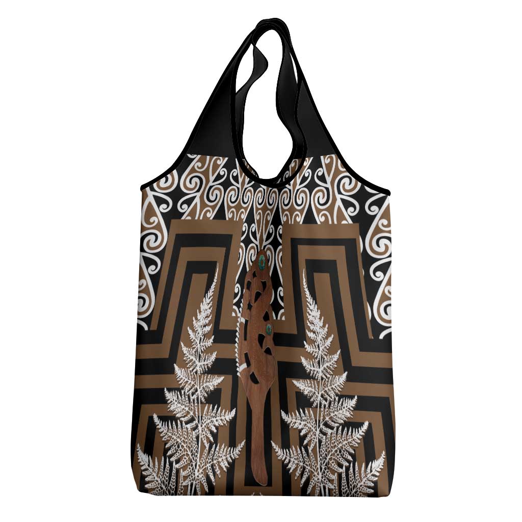 New Zealand Grocery Bag Maori Maripi Knife With Poutama Art