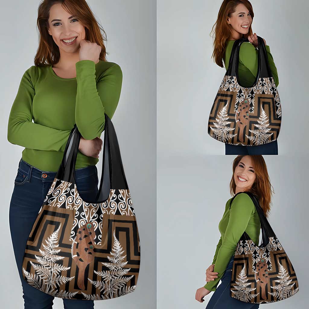 New Zealand Grocery Bag Maori Maripi Knife With Poutama Art