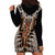 New Zealand Hoodie Dress Maori Maripi Knife With Poutama Art