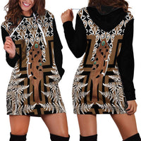 New Zealand Hoodie Dress Maori Maripi Knife With Poutama Art LT14 - Polynesian Pride