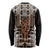 New Zealand Long Sleeve Shirt Maori Maripi Knife With Poutama Art