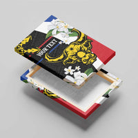 Personalised Philippines Carabao Canvas Wall Art Filipino Sun Mix Sampaguita Flower