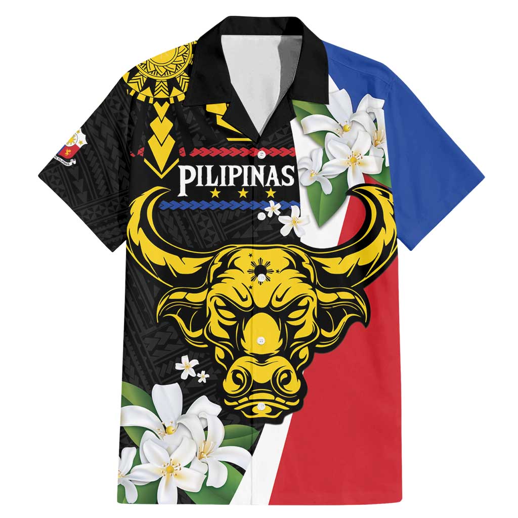 Personalised Philippines Carabao Family Matching Mermaid Dress and Hawaiian Shirt Filipino Sun Mix Sampaguita Flower