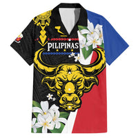 Personalised Philippines Carabao Family Matching Tank Maxi Dress and Hawaiian Shirt Filipino Sun Mix Sampaguita Flower