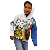 Personalised Philippines Eagle Kid Hoodie Filipino Sun Mix Sampaguita Flower