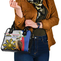 Personalised Philippines Eagle Shoulder Handbag Filipino Sun Mix Sampaguita Flower