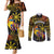 Philippines Sarimanok Couples Matching Mermaid Dress and Long Sleeve Button Shirt Papanok Legendary Bird Okir Polynesian Pattern