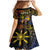 Philippines Sarimanok Family Matching Mermaid Dress and Hawaiian Shirt Papanok Legendary Bird Okir Polynesian Pattern