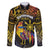 Philippines Sarimanok Family Matching Mermaid Dress and Hawaiian Shirt Papanok Legendary Bird Okir Polynesian Pattern