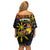 Philippines Sarimanok Family Matching Off Shoulder Short Dress and Hawaiian Shirt Papanok Legendary Bird Okir Polynesian Pattern