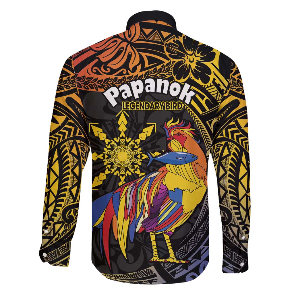 Philippines Sarimanok Family Matching Tank Maxi Dress and Hawaiian Shirt Papanok Legendary Bird Okir Polynesian Pattern