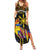 Philippines Sarimanok Summer Maxi Dress Papanok Legendary Bird Okir Polynesian Pattern