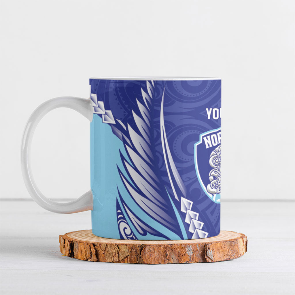 Northland 2026 Rugby Custom Ceramic Mug NZ Maori Silver Fern LT14 Blue - Polynesian Pride