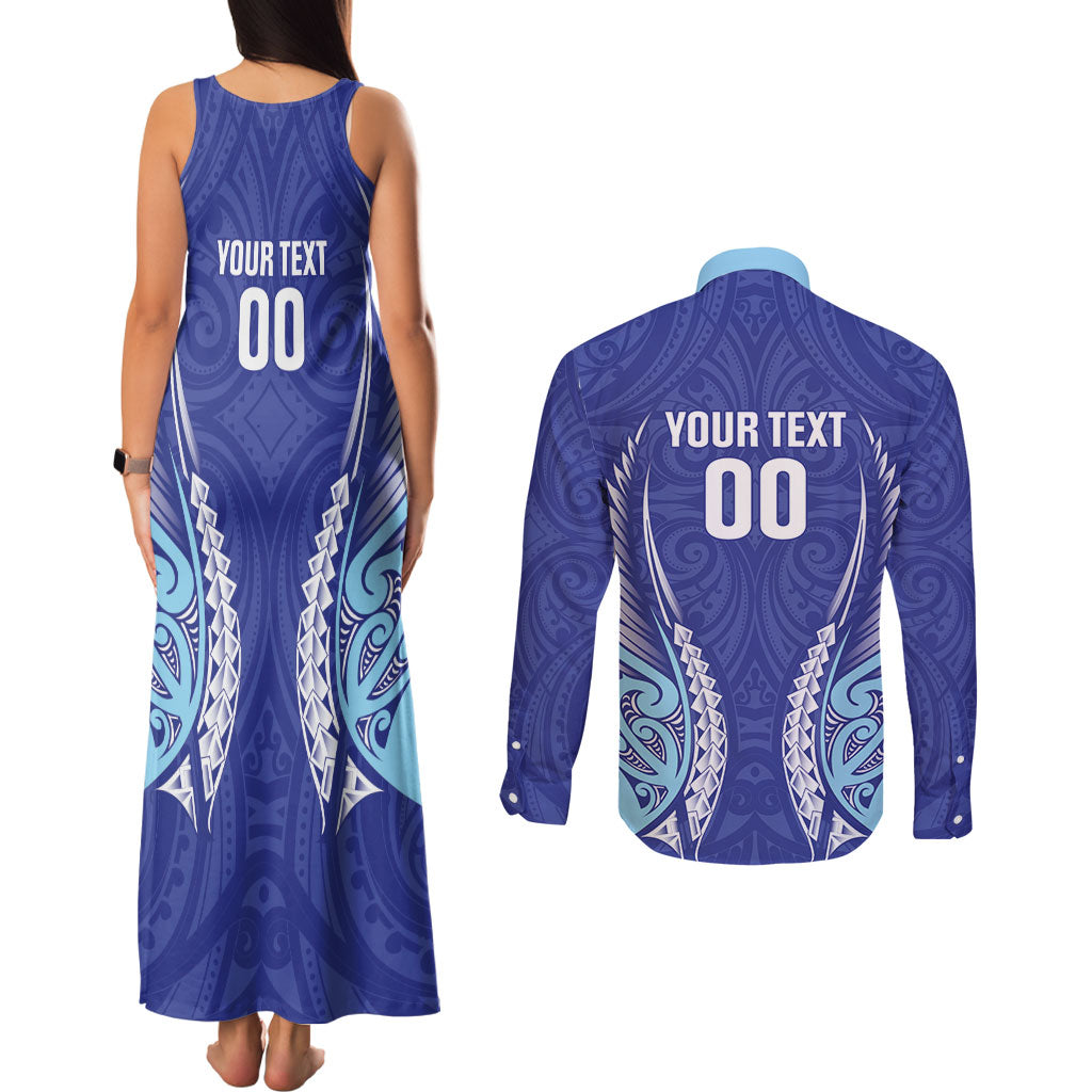 Northland 2026 Rugby Custom Couples Matching Tank Maxi Dress and Long Sleeve Button Shirt NZ Maori Silver Fern